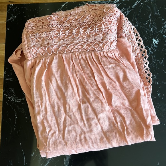 💖💃🏻Rebellion Again Summer Peach Crochet Strapped Long Dress- Women-L- NWT - Picture 16 of 16